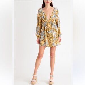 Free People Soli mini dress in Golden Hour Small